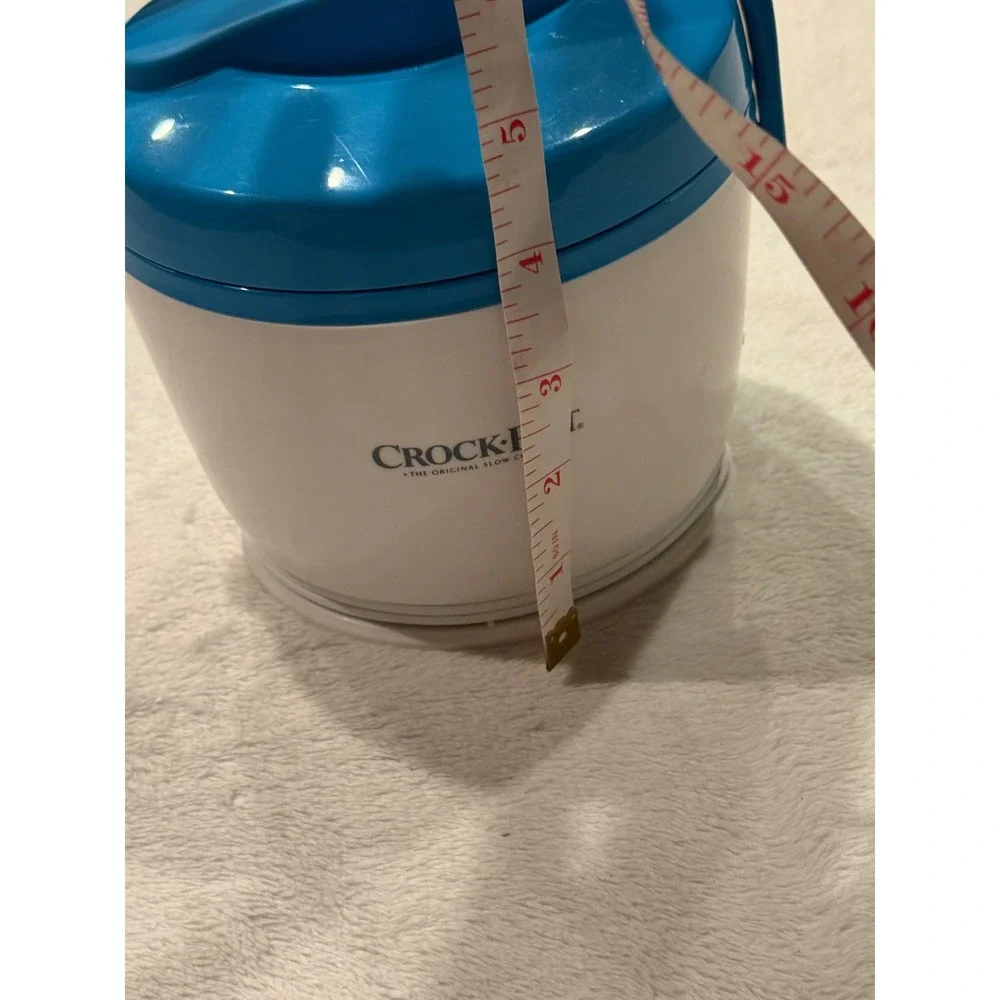 Crock-Pot Lunch Crock Food Warmer White Blue Portable Electric Lunch Box